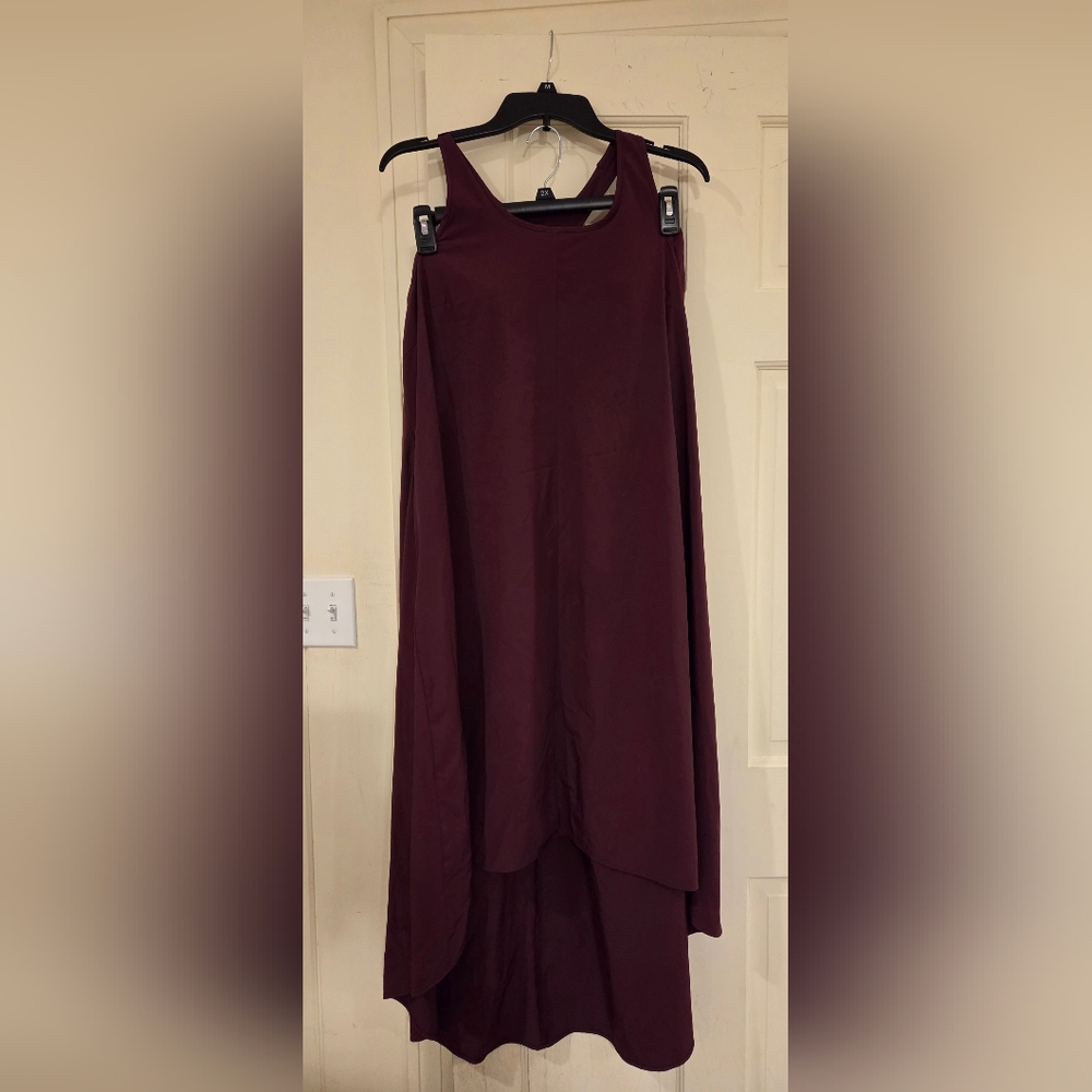 Halara XL High Low Athletic Dress Burgundy